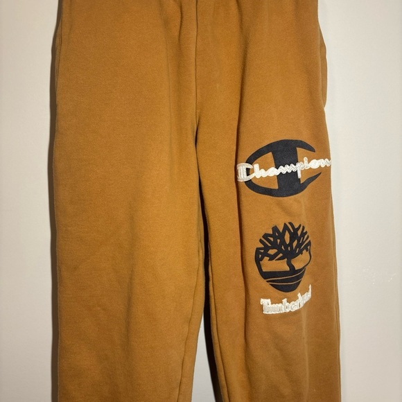 Champion Other - Champion X Timberland Joggers Size Small Brown  Big Logos Spellout MENS